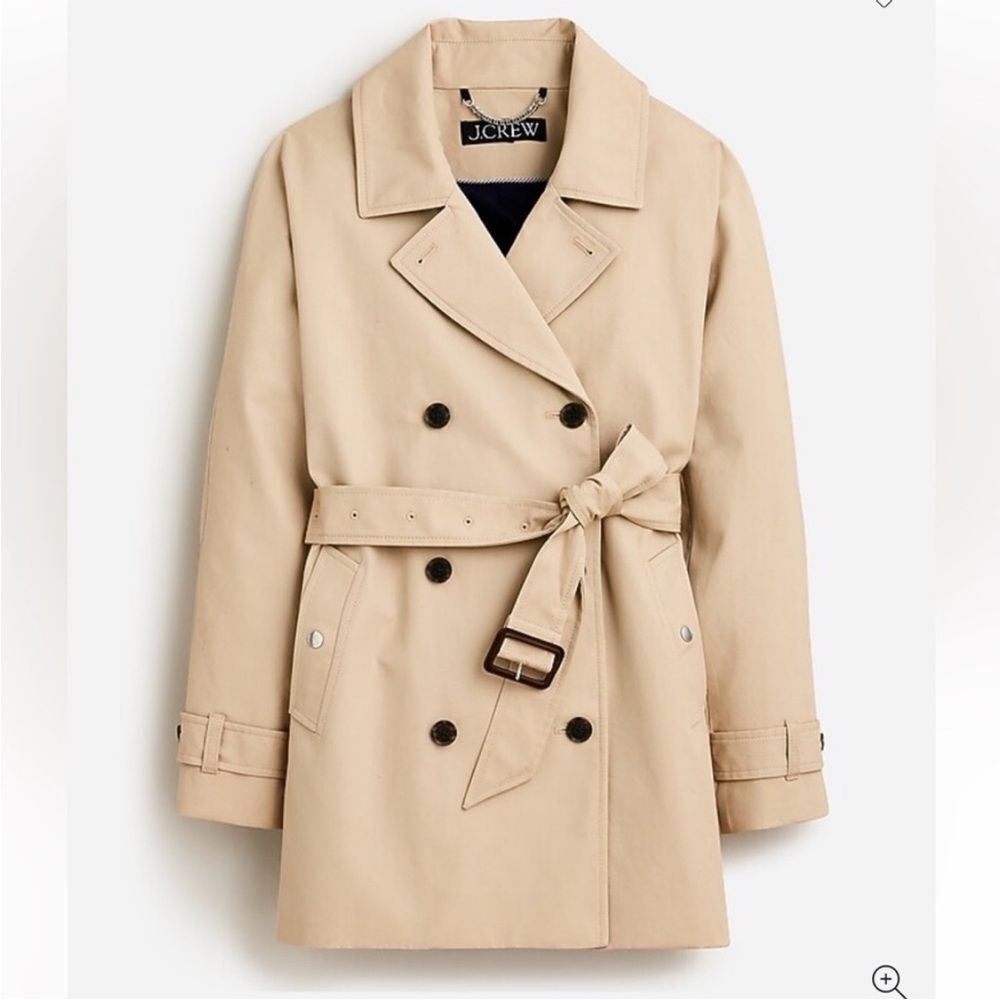 J.Crew Short Trench Coat. Size XL. NWT. - Picture 6 of 15